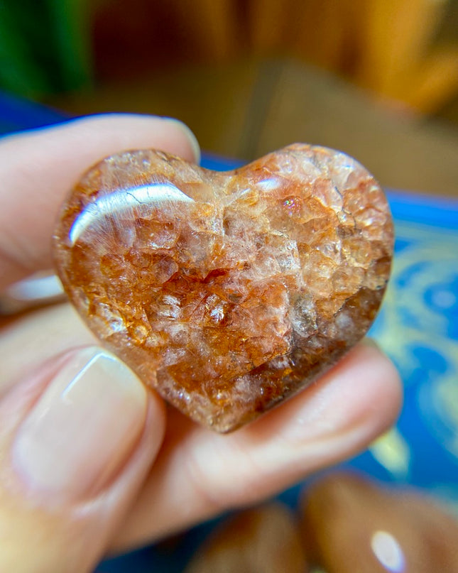 Fire Quartz Heart | Healing Crystal of Love & Energy