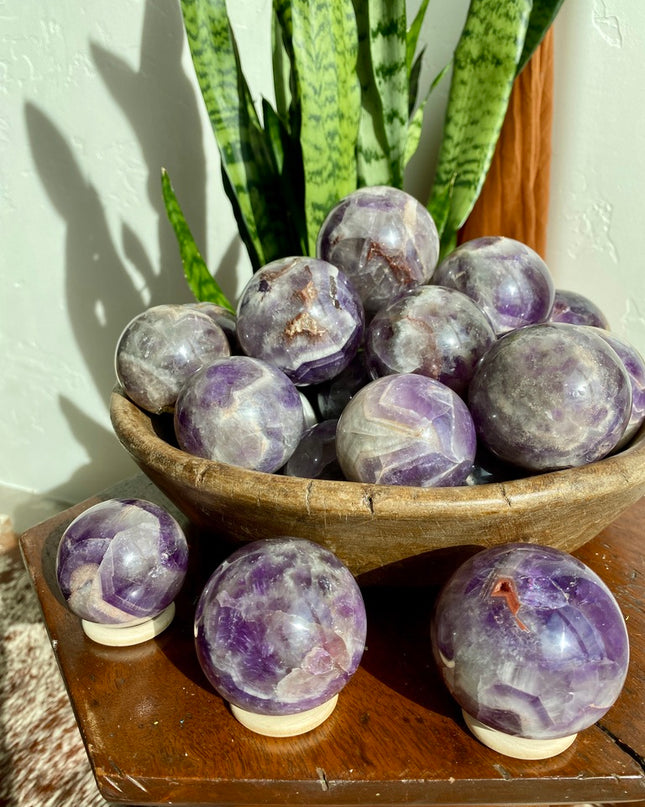 Dream Amethyst Sphere | Beautiful Banded Crystal of Clarity