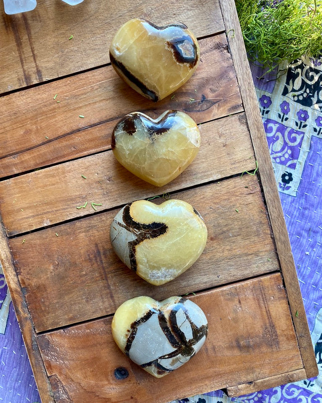 Yellow Septarian Heart | Dragon Stone