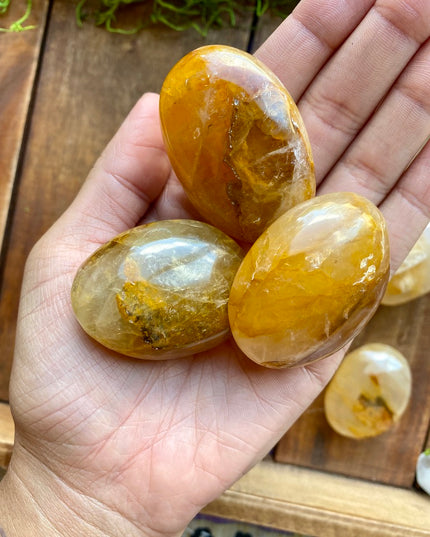 Golden Healer Palm Stone | Ancient Healing Earth Energy