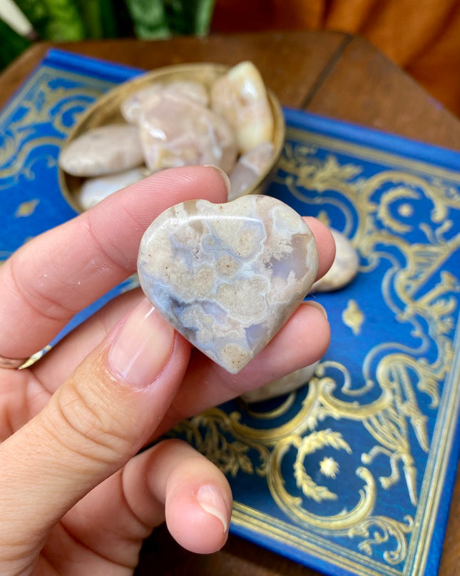 Flower Agate Heart | Gentle Growth