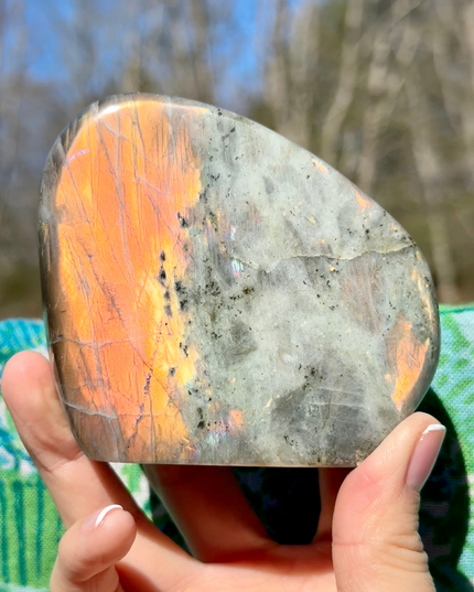 Fire Flash Labradorite Freeform | Path to Insight & Energy