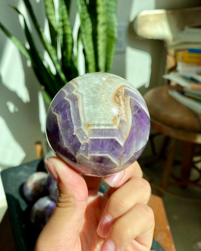 Dream Amethyst Sphere | Beautiful Banded Crystal of Clarity