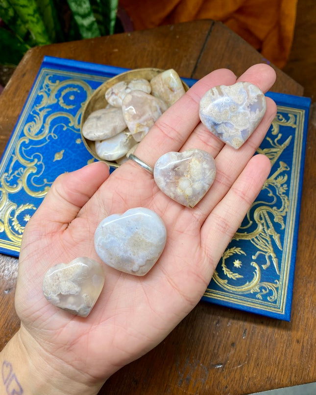 Flower Agate Heart | Gentle Growth
