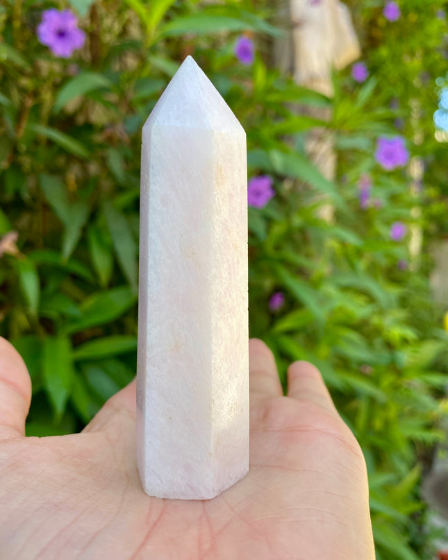 Pink Mangano | Pink Calcite Tower | Spiritual | Soothing Crystals