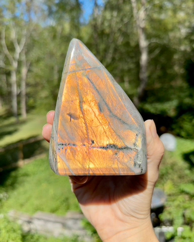 Fire Flash Labradorite Freeform | Creative Power & Energy
