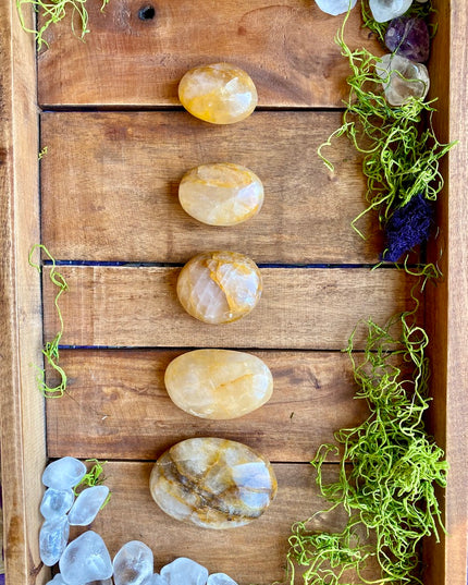 Golden Healer Palm Stone | Ancient Healing Earth Energy