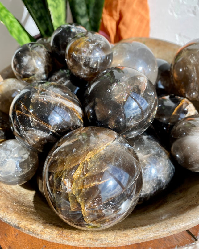 Smokey Quartz Sphere | Grounding, Protection & Calm