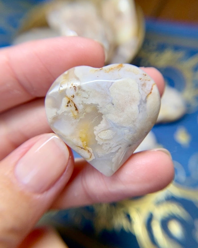 Flower Agate Heart | Gentle Growth
