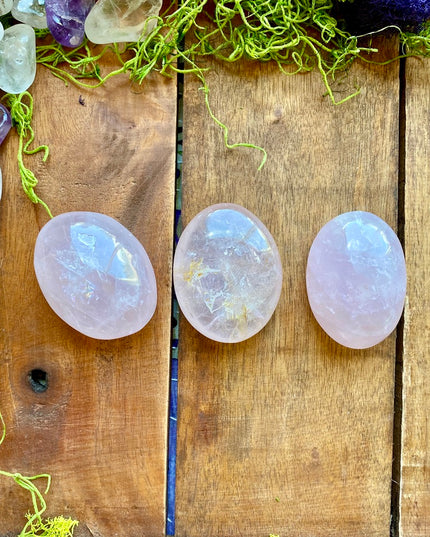 Rose Quartz Palm Stone | Unconditional Love & Radiance