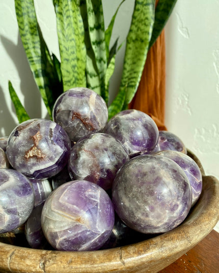 Dream Amethyst Sphere | Beautiful Banded Crystal of Clarity