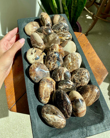 Black Opal Palm Stone | Resilience and Rebirth