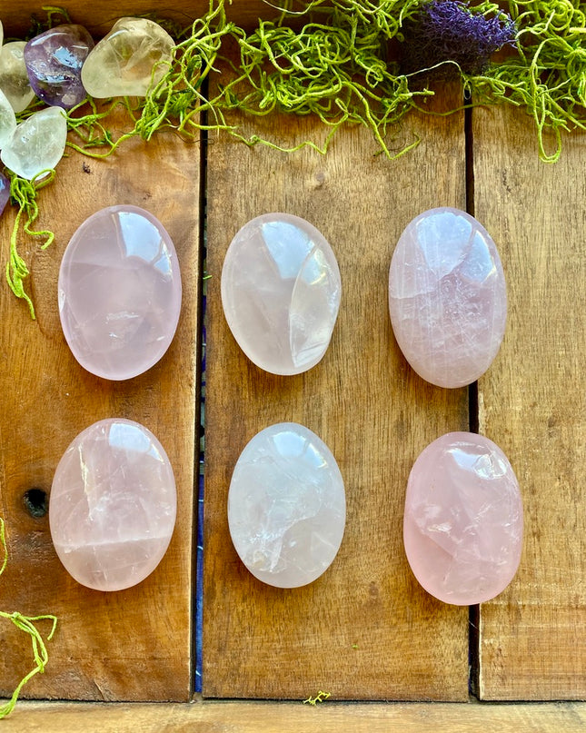 Rose Quartz Palm Stone | Unconditional Love & Radiance