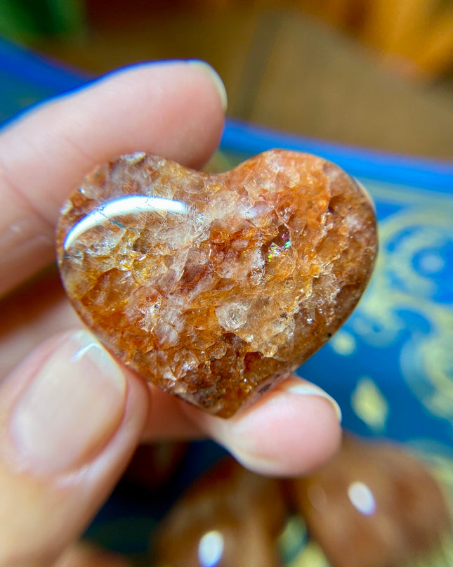 Fire Quartz Heart | Healing Crystal of Love & Energy