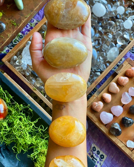 Golden Healer Palm Stone | Ancient Healing Earth Energy