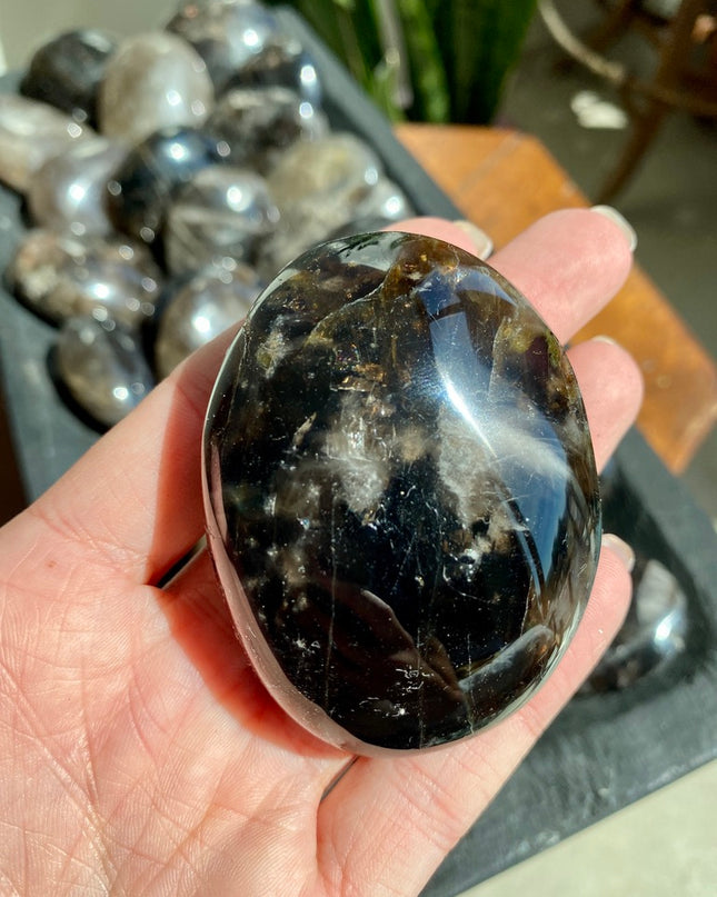 Smokey Quartz Palm Stone |