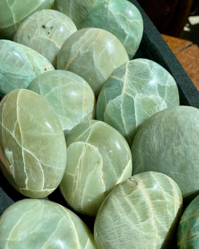 Green Moonstone Palm Stone |