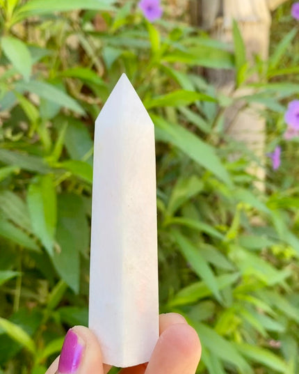 Pink Mangano | Pink Calcite Tower | Spiritual | Soothing Crystals