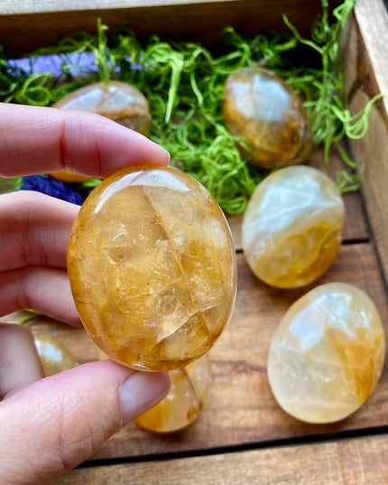 Golden Healer Palm Stone | Ancient Healing Earth Energy