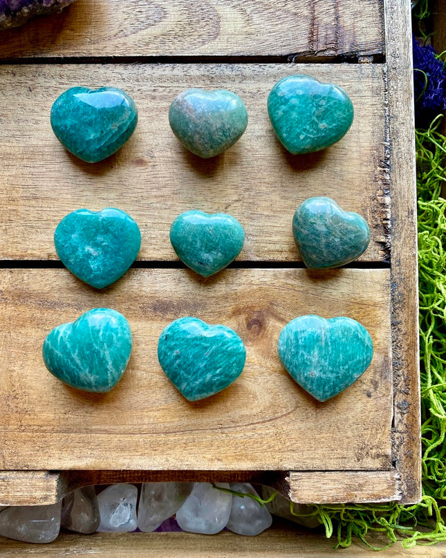 Amazonite Heart | Healing Crystal for Love and Calm