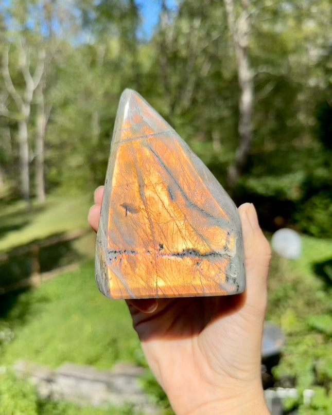 Fire Flash Labradorite Freeform | Creative Power & Energy