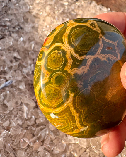 Kabamby Ocean Jasper Palm Stone | Ancient Healing Earth Energy